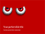 Cartoon Evil Red Eyes on Red Background Presentation slide 1