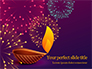 Traditional Diya Against Diwali Fireworks Background Presentation slide 1