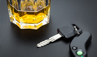 Car Key on the Bar with Alcohol in Glass Presentation Presentation Template