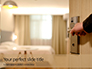 A Person Hand Opening Hotel Room Presentation slide 1