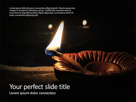 Diwali Diya Presentation Presentation Template, Master Slide