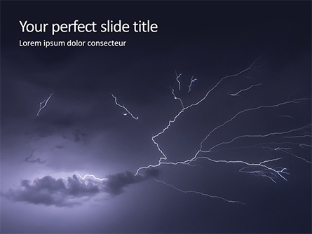 Thunder and Lightnings During Summer Storm Presentation Presentation Template, Master Slide