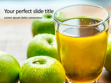 Fresh Organic Green Apple Juice Presentation Presentation Template, Master Slide