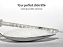Spoon with Sugar and Syringe on White Background Presentation slide 1