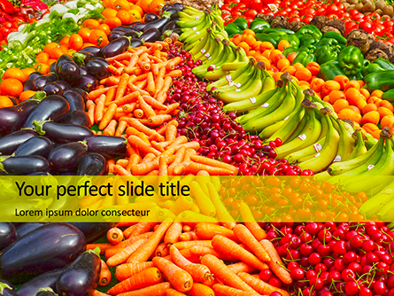 Colorful Fruits and Vegetables Presentation Presentation Template, Master Slide
