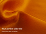 Orange Silk Fabric with Soft Folds Presentation slide 1