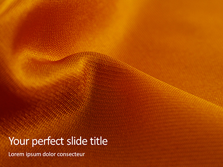 Orange Silk Fabric with Soft Folds Presentation Presentation Template, Master Slide