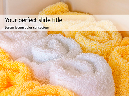 White and Yellow Wool Fluffy Towels Presentation Presentation Template, Master Slide