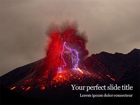Close up Volcano Eruption Presentation Presentation Template, Master Slide