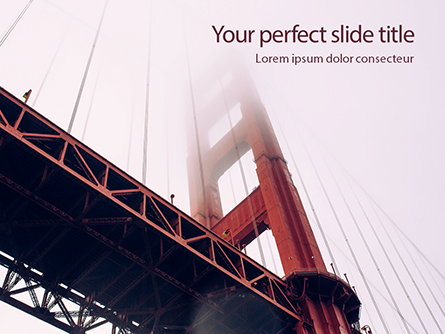 The Golden Gate Bridge From Below Presentation Presentation Template, Master Slide