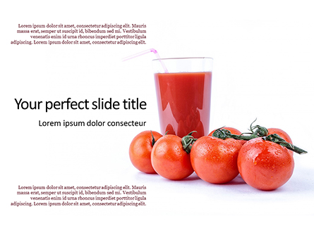 Tasty Tomato Juice and Tomatoes Presentation Presentation Template, Master Slide