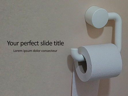 Roll of Toilet Paper in The Holder Presentation Presentation Template, Master Slide