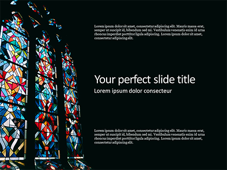 Basilica Stained Glass Window Presentation Presentation Template, Master Slide