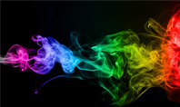 Beautiful Colorful Smoke on Black Background Presentation Presentation Template