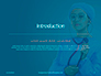 Cheerful Woman Physician in Blue Coat Against Turquoise Background Presentation slide 3