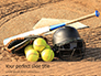 Softball Bat Helmet and Glove on Base Presentation slide 1