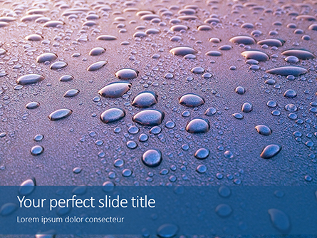 Water Droplets on Ceramic Surface Presentation Presentation Template, Master Slide