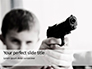 Young Boy Holding a Toy Gun Presentation slide 1