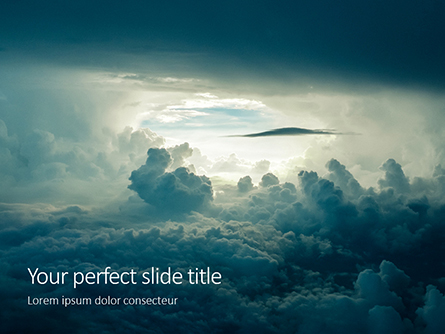 Light in the Dark and Dramatic Storm Clouds Presentation Presentation Template, Master Slide