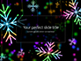 Falling Colored Snowflakes Winter Background Presentation slide 1
