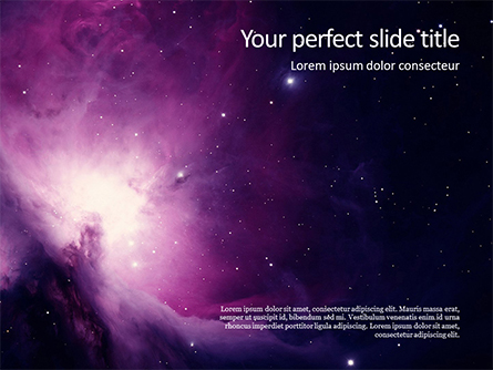 The Orion Nebula Presentation Presentation Template, Master Slide