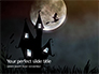 Scary Background with Flying Witch on the Full Moon Presentation slide 1