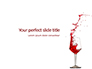 Splash of Red Wine in a Crystal Glass on White Background Presentation slide 1
