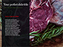 Raw Fresh Beef T-bone Steak and Seasoning on Ice Presentation slide 9