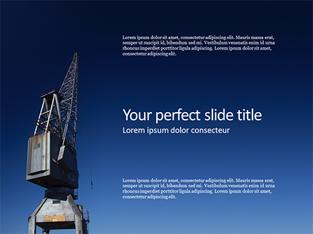 Gray Crane Under Blue Sky Presentation Presentation Template, Master Slide
