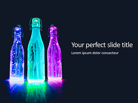 Three Lightened Bottles Presentation Presentation Template, Master Slide