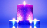 Blue and Purple Candles Presentation Presentation Template
