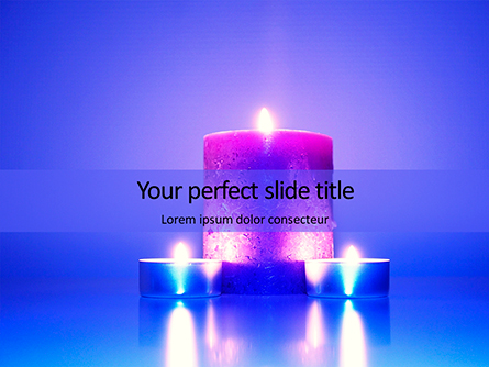 Blue and Purple Candles Presentation Presentation Template, Master Slide