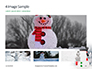 Snowman Against Blurred Festive Bokeh Background Presentation slide 13