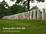 Arlington National Cemetery with Flag Next to Each Headstone During Memorial Day Presentation slide 1