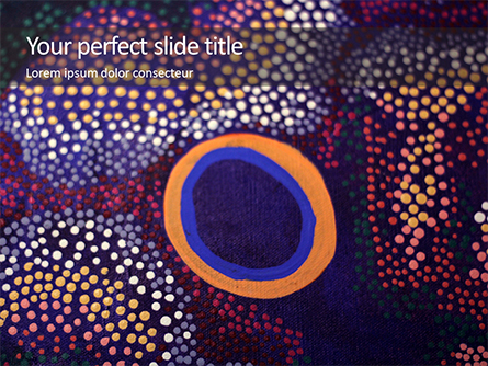 Aboriginal Style of Dot Painting Presentation Presentation Template, Master Slide