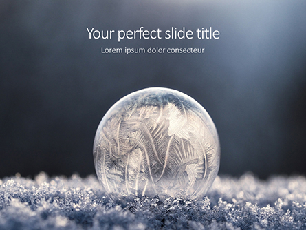 Frozen Bubble with Ice Crystals Presentation Presentation Template, Master Slide