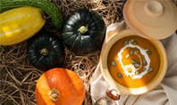 Vegetarian Autumn Pumpkin Cream Soup Presentation Presentation Template
