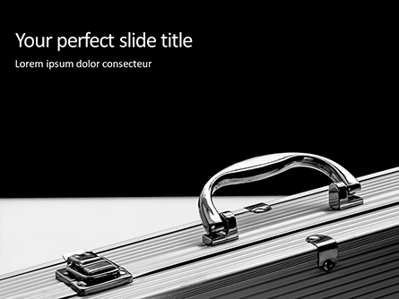 Aluminium Briefcase Presentation Presentation Template, Master Slide