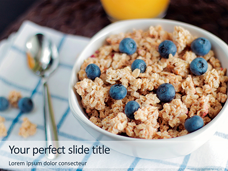 High-Protein Cereal Healthy Breakfast Presentation Presentation Template, Master Slide