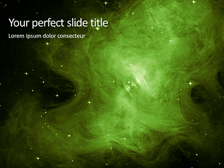 Green Nebulae Presentation Presentation Template, Master Slide