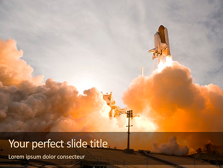 Space Shuttle Lifting Off Presentation Presentation Template, Master Slide