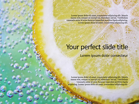 Close-up of Citrus in Water Presentation Presentation Template, Master Slide
