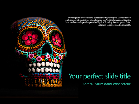 Artsy Skull Presentation Presentation Template, Master Slide