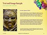 Festive Mask with Decor on Yellow Background Presentation slide 15