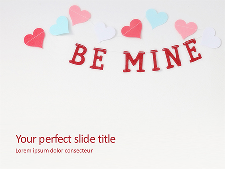 Be Mine Valentines Card Presentation Presentation Template, Master Slide