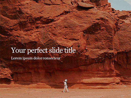 Red Martian Landscape Presentation Presentation Template, Master Slide