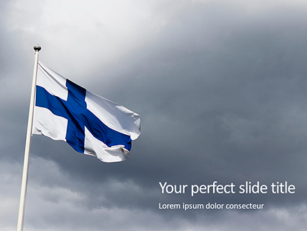 Flag of Finland Presentation Presentation Template, Master Slide