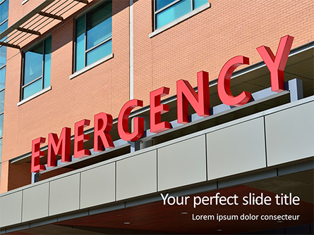 Hospital Emergency Room Sign Presentation Presentation Template, Master Slide