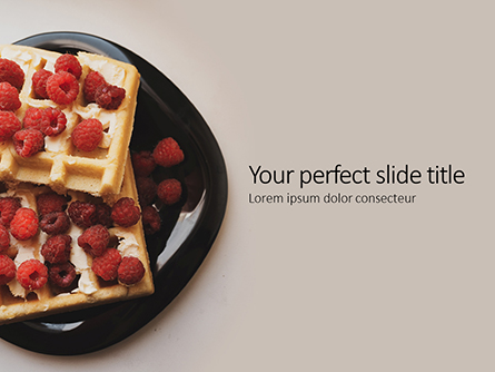Waffles with Raspberries Presentation Presentation Template, Master Slide