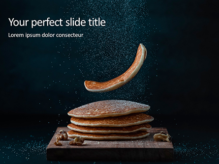 Delicious Pancakes with Nuts Presentation Presentation Template, Master Slide